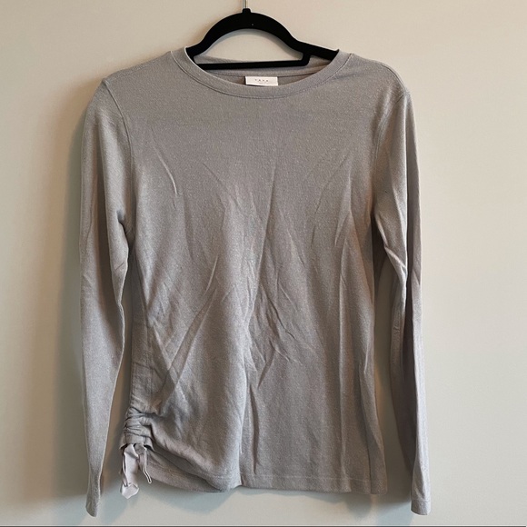 Long Sleeve Top with Ruching on One Side Size S - Picture 1 of 3